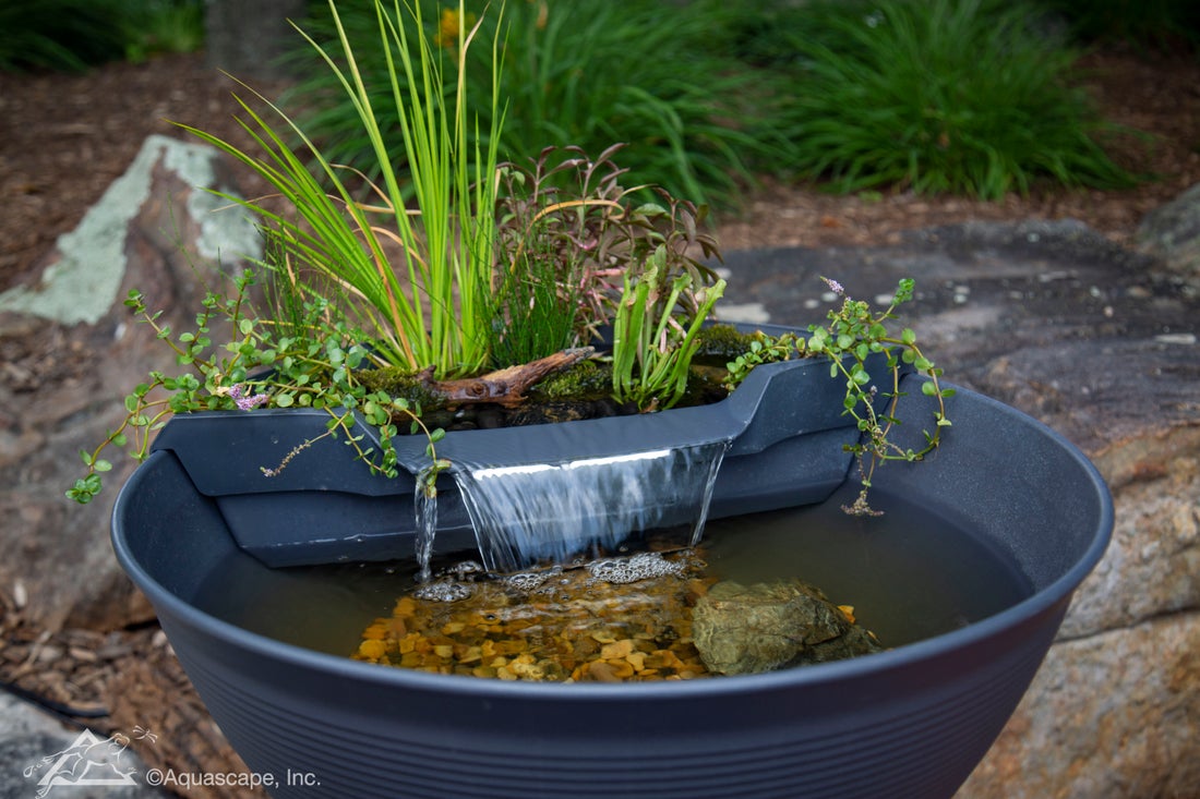 AquaGarden Mini Pond Kit - Steel Grey