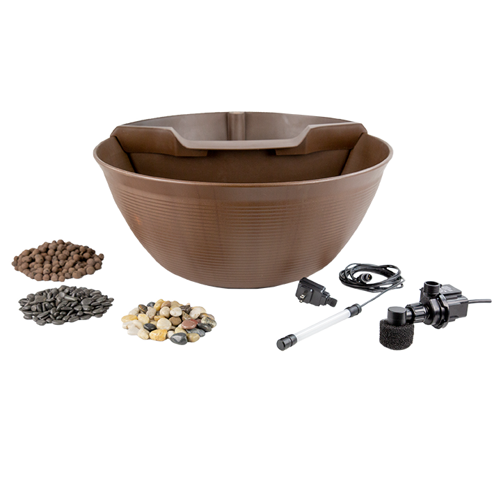AquaGarden Mini Pond Kit - Steel Grey