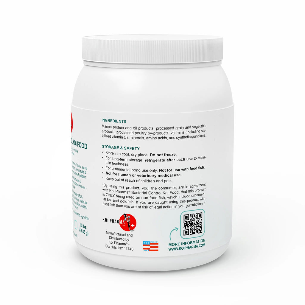 5lb Bacterial Control Koi Food by KOI PHARMA® - Bacterial Disease Neutralizer
