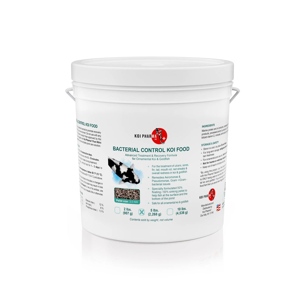5lb Bacterial Control Koi Food by KOI PHARMA® - Bacterial Disease Neutralizer