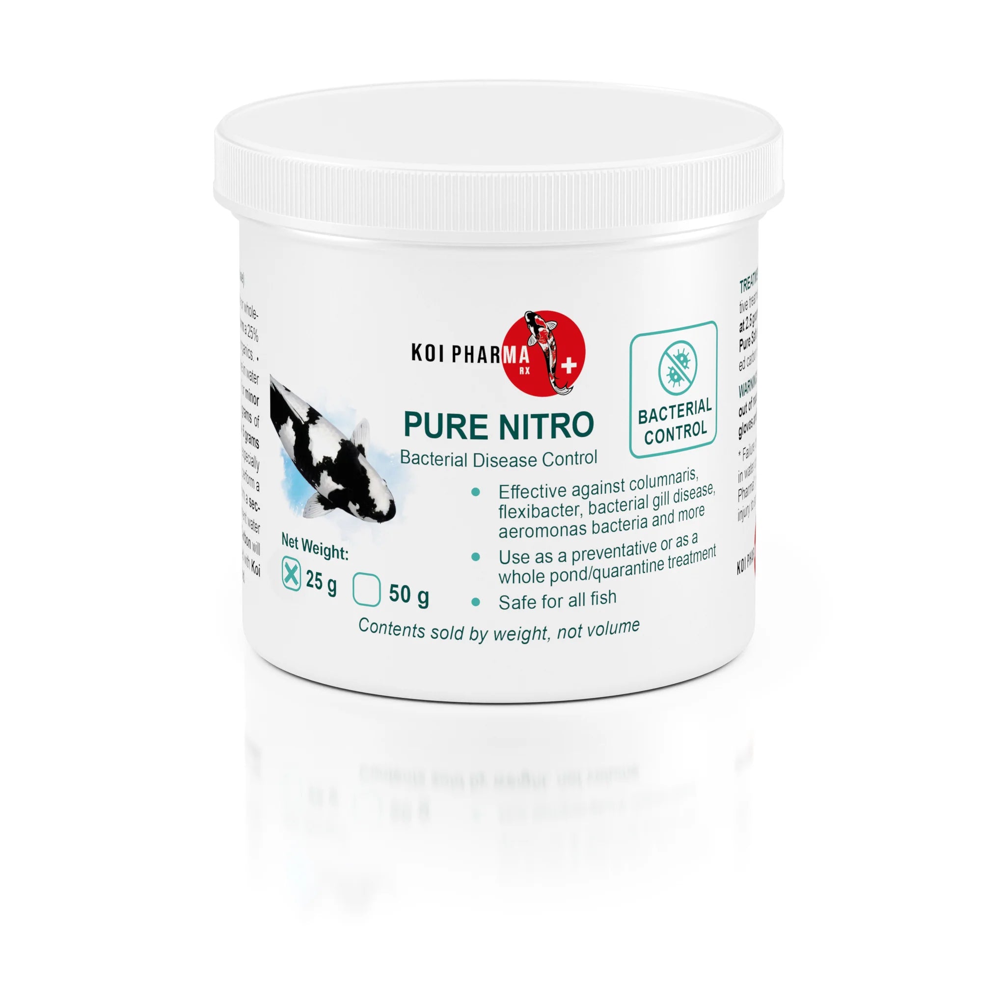 25 Gram Pure Nitro - Whole Pond Bacterial Medication for Koi Health