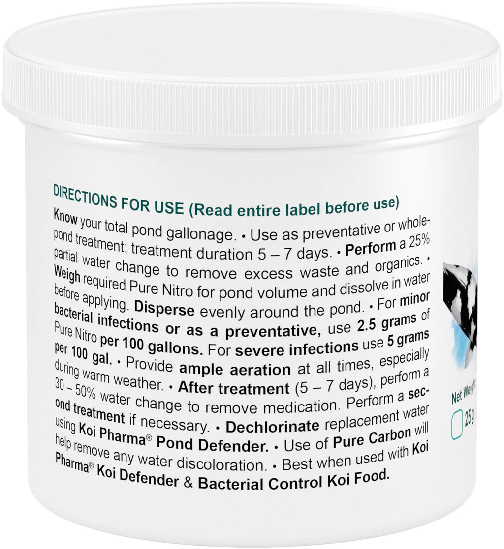 25 Gram Pure Nitro - Whole Pond Bacterial Medication for Koi Health